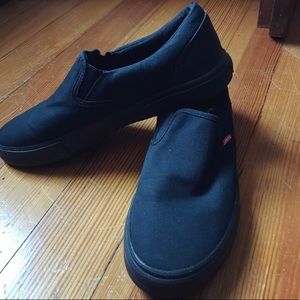 Unisex Black Levi’s Slip-ons